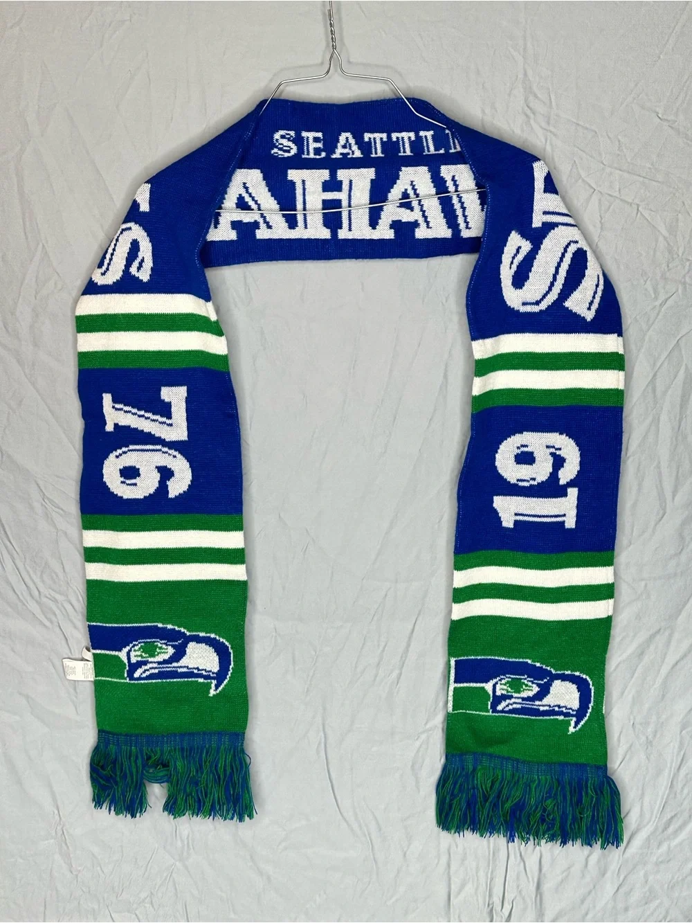 Seattle Seahawks 12th Man Knit Scarf Forever Collectibles Blue Green NFL